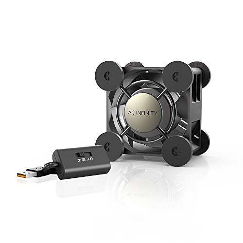 AC Infinity MULTIFAN Mini, Compact 40mm USB Fan for VR Gear, Aquarium, Roku, Router, Raspberry Pi, Cosplay, Helmet Cooling Ventilation