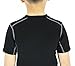 LANBAOSI Boy's Compression Shirts Child's Short Sleeve Base Layer Tops Black 7