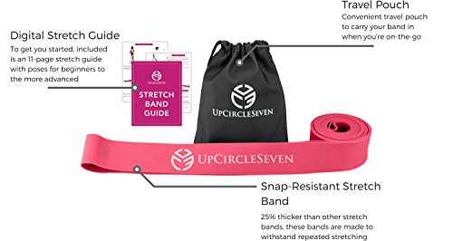 UpCircleSeven Ballet Band - Premium Stretch Band for Kids - Perfect for Dance, Gymnastics, and Flexibility (Rose Pink)Â 