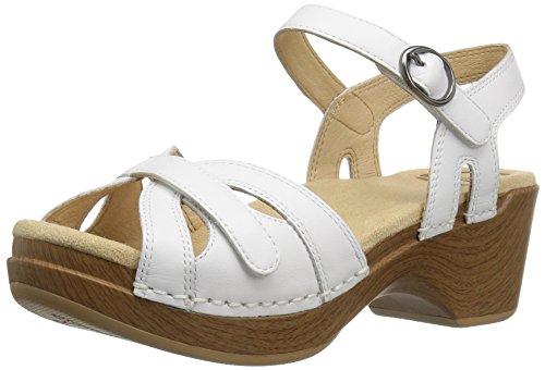 Dansko Women's Season Flat Sandal, White, 40 EU/9.5-10 M US