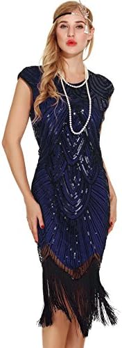 Women's 1920s Flapper Dresses - Sequined Beaded Fringed Emblished Great Gatsby Dresses