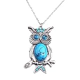 Susenstone®Owl Pendant Long Necklace Sweater Chain