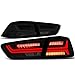 Pair Sequential LED Turn Signal 3D Bar Tail Light Brake Lamp Compatible with 08-17 Lancer/EVO X Sedan Smoke Lens