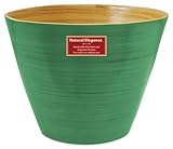 Listo Natural Elegance Bamboo Planter, 16-Inch, Runway Green