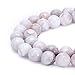 BRCbeads Natural White Agate Gemstone Loose Beads Faceted Round 8mm Crystal Energy Stone Healing Power for Jewelry Making