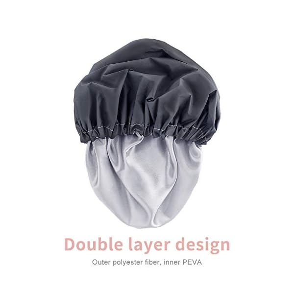 Aquior-Shower-Cap-4-Pack-Bathing-Reusable-Shower-Caps-for-Long-Hair-Women-Double-Layers-Premium-Sumptuous-Silky-Satin-100-Waterproof-Shower-Cap-Extra-Large Aquior Shower Cap, 4-Pack Bathing Reusable Shower Caps for Long Hair Women, Double Layers Premium Sumptuous Silky Satin…