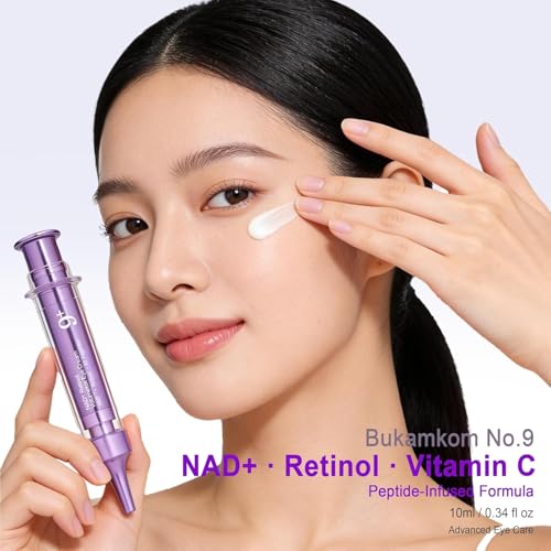 No.9 Eye Cream | NAD+ Retinol Volume Eye Cream | Firming, Wrinkles, Fine Lines, Dark Circles, Puffy | Retinol, Peptides, Niacinamide | Undereye Treatment Serum | 10ml