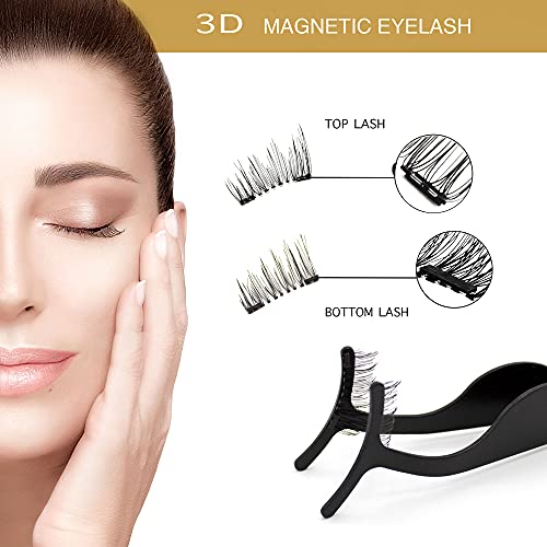 Breavo Dual Magnetic Eyelashes, Natural Half Lash, Accent Lashes, Light Weight & Reusable, Updated 3D False Eyelashes with Applicator(8pcs)