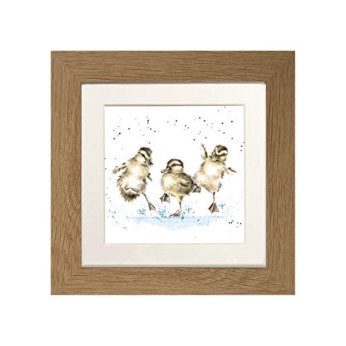 Wrendale Designs - 'Puddle Ducks' Framed Card - Oak