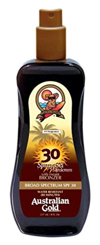 Australian Gold Spf#30 Spray Gel With Bronzer 8 Ounce (237ml) (2 Pack)