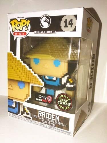 Funko Pop! 8-Bit #14 Mortal Kombat Glow in The Dark Raiden (Gamestop Exclusive)