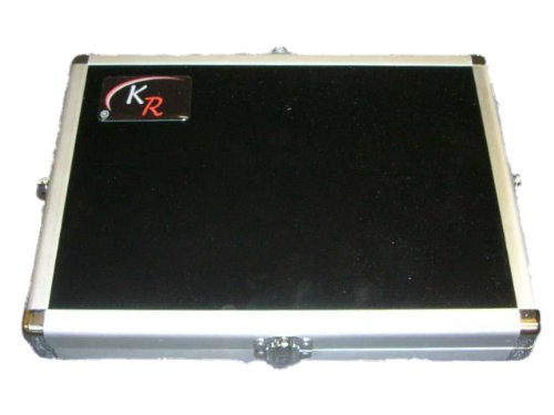 KR Multicase Black Aluminium Accessory case with Blue Foam Tray Set: for Hobby Paint Brushes