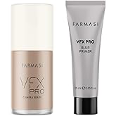 FARMASi VFX Pro Natural Beige and VFX Pro Primer Long Lasting Liquid Foundation Set, Skin Moisturizer Advanced Breathable Hydrating Full Coverage makeup for Face Makeup Set