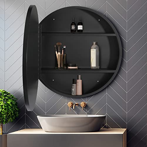 Movo 20 Inch x 20 Inch Round Bathroom Mirror Circular Medicine