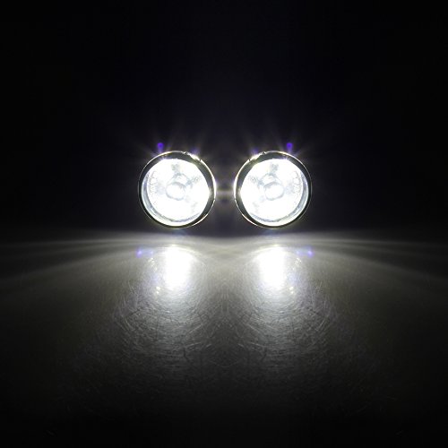 NTHREEAUTO Smoked Front LED Turn Signal Running 2 Inch Bullet LED