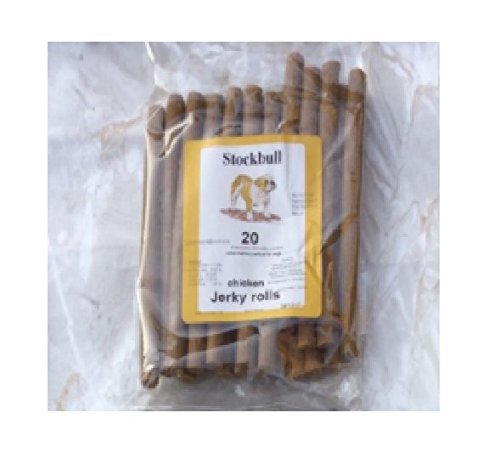 STOCKBULL CHICKEN JERKY ROLLS X 20 PER PACK – TRAINING – DOG TREAT – 1, 3 OR 6 PACKS (3 PACKS)