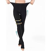 Medical Grade Compression Pantyhose 20-30 Mmhg Support Leggings,TED Hose Graduated Compression Tights High Waist Open Toe Stockings For Women Men