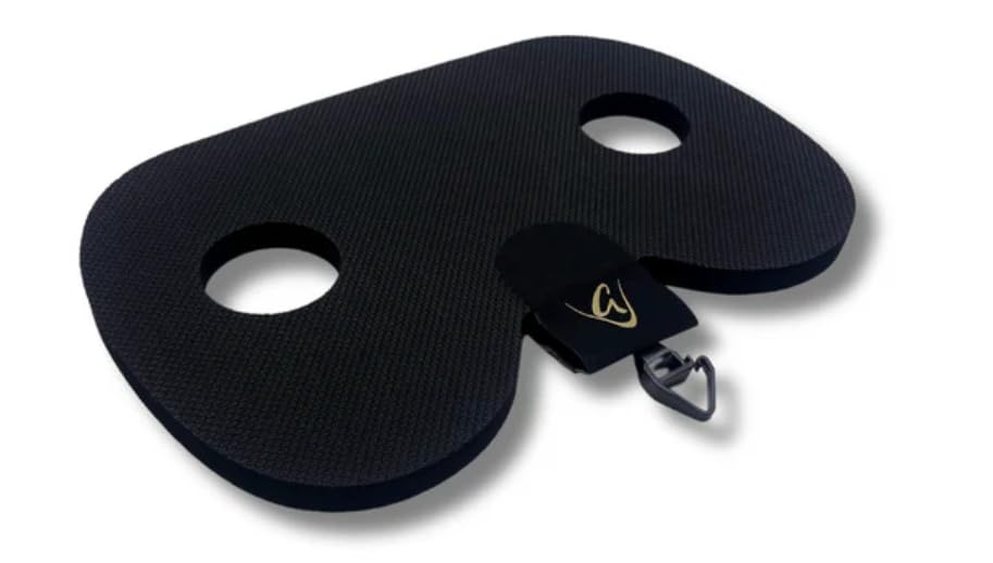 GODFREY Women’s Rowing Seat Pad - 12mm Waterproof Non-Slip Rower Cushion with Optional Clip for Concept 2, Peloton, Hydrow & Water Rowers (Black)