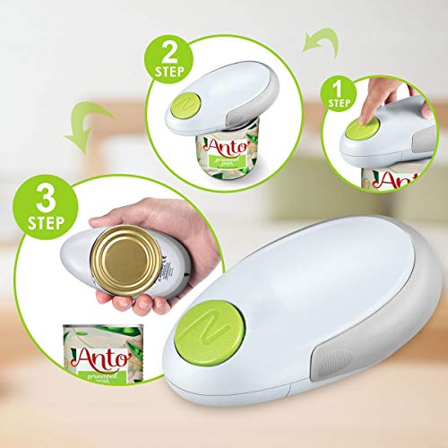 AUBNICO Electric Can Opener, Automatic Can Opener Hands Free with Smooth Edge Upgraded Battery