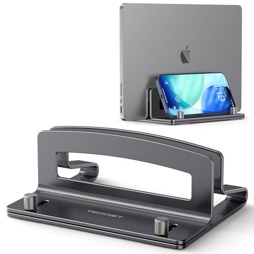 TECKNET Vertical Laptop Stand Adjustable Aluminum