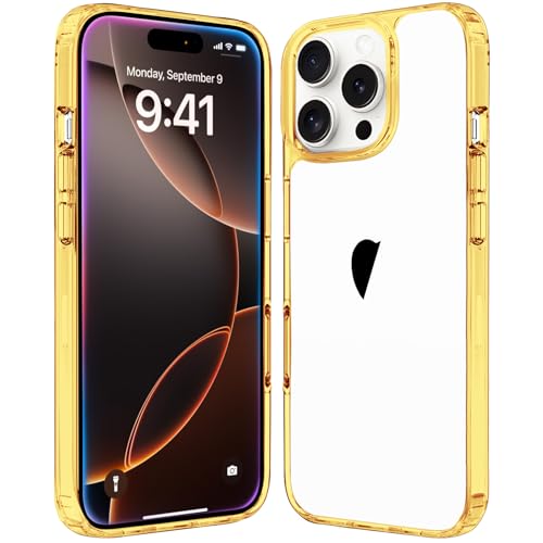 JJGoo iPhone 16 Pro Max Clear Case Gold