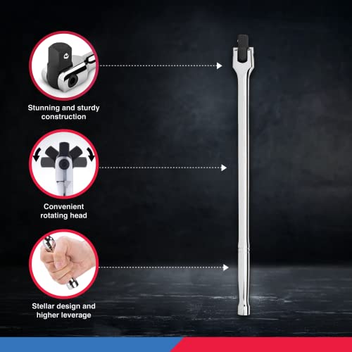 Neiko 00206A 1/2" Breaker Bar, 1/2Inch Drive 24Inch Breaker Bar, Flex