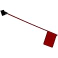 Tall Plastic 11in. Red Desk Flag Up Down Flip Function Do Not Disturb Help Stop Alert Status Away Signal Closed On a Call Cubicle Computer Station (1 Pack)
