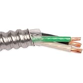 Wirenco 8/3 Metal Clad MC Cable Cut By The Foot - Aluminum Armored With Ground