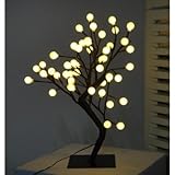 Creative Motion Height Desk Top LED Ball Tree, 17.71-Inch, White