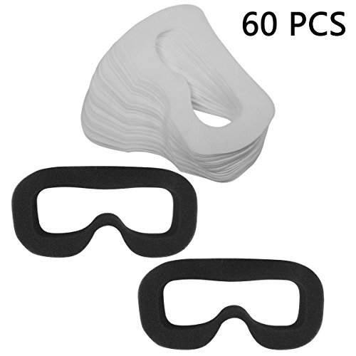 MDW 62 Pcs Universal Accessories for HTC VIVE Virtual Reality - 60Pcs Disposable Mask and 2Pcs Replacement Foam - Compatible for HTC VIVE