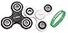 R•Horse High-tech Tri-spinner Fidget Toy Sophisticated Fidget Spinner, 3d Printing Ceramic Bearing Hand Spinner Edc Focus, Fluorescent Wristband Included