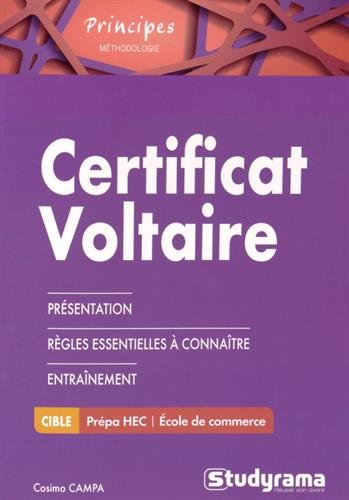 Certificat Voltaire (Principes culture générale) (French Edition) by COSIMO CAMPA