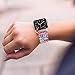 Lwsengme Compatible for Apple Watch Band 42mm 44mm, Soft Silicone Replacment Sport Bands iWatch Series 4 Series 3 Series 2 Series 1 - Pattern Printed (Flower-5, 42MM/44MM)