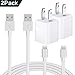DelTucci iPhone Charger, MFi Certified Charging Cable, Travel Wall Power Adapter, [2-Pack] USB Data Charge Sync Cable Compatible with iPhone X/8 Plus/7 Plus/6s/6 Plus/6s Plus/5/5s/5c/XS/XR/XS Max
