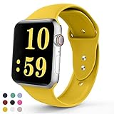 VATI Sport Band Compatible with Apple Watch Band 42mm 38mm, Soft Silicone Sport Strap Replacement Bands Compatible with iWatch Apple Watch Series 3, Series 2, Series 1 S/M M/L
