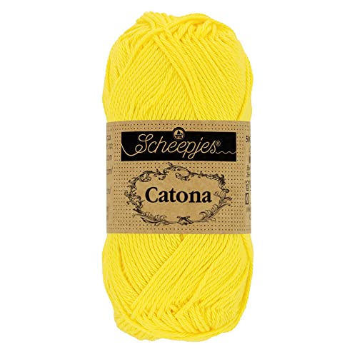 Scheepjes - Scheepjes Catona 280 Lemon Yarn - 1x10g