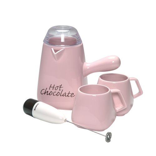 Bonjour Pink Hot Chocolate Maker and Mug Set