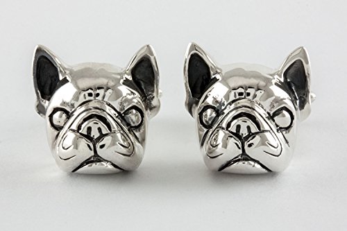 ZAUNICK French Bulldog Cufflinks Sterling Silver