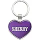 Metal Keychain Key Chain Ring Purple I Love Heart Names Female S Shel - Shelly