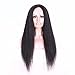 Coarse Italian Yaki Wig Brazilain Virgin Natural Color Kinky Straight Lace Front Human Hair Wigs for Black Women 16inch