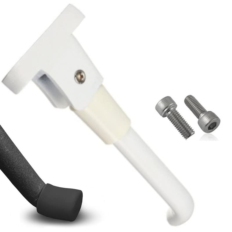 Vestigia® - Kickstand Replacement for Xiaomi M365 1S Essential Pro - Electric Scooter Parking Stand with Sock - Repair Spare Parts for E-scooter (White)