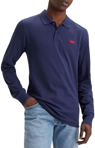 Long-Sleeve Slim Housemark Polo Chemise Homme, Naval Academy, M