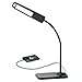 Desktop Lamp, HQOON Office Desk Lamp with USB Charging Ports, Eye Care LED Reading Light , Bedside Touch Sensor Table Lamps (3 Lighting Modes, Brightness Stepless Adjusted )