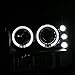 Spec-D Tuning 2LHP-F25099JM-TM Ford F250 Led Dual Halo Black Projector Head Lights