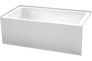 WYNDHAM COLLECTION Grayley 60 x 32 Inch Alcove Bathtub in White with Right-Hand Drain and Overflow Trim in Polished Chrome
