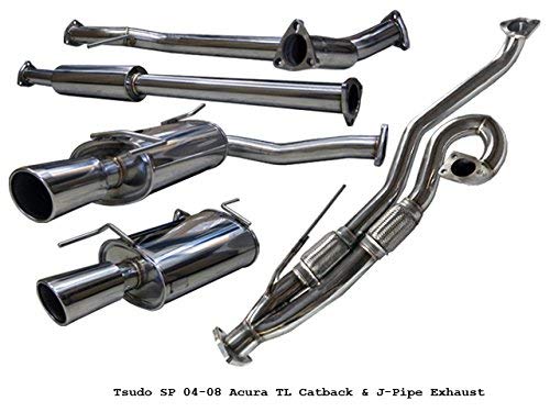Tsudo Acura 04-08 Tl Dual Sp Catback + Catless J-pipe Downpipe Exhaust