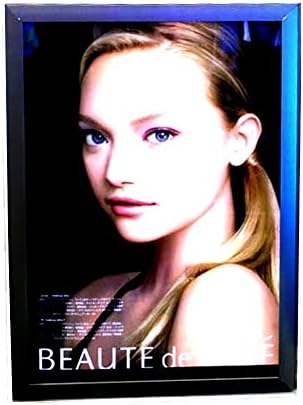 Centch Slim LED Light Box Edgelit Acrylic with Aluminum Open Frame Snap Poster Sign Holder Indoor Display Menu Board for Retail Promotion 17" x 11" Single Side Black