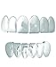 Bywabee Platinum Silver Tone Hip Hop Teeth Grillz Top & Bottom Grill Set …