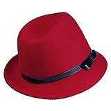 JTC Lady Wool Hat Women Jazz Cap (Red)