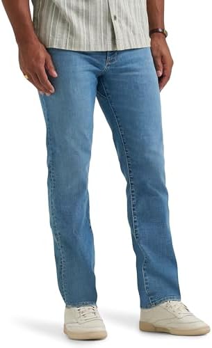 Lee Extreme Motion Straight Fit Tapered Leg Jean Maddox W42 L28 at